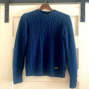 Barbour lambswool fisherman’s sweater in navy (women’s size 10)